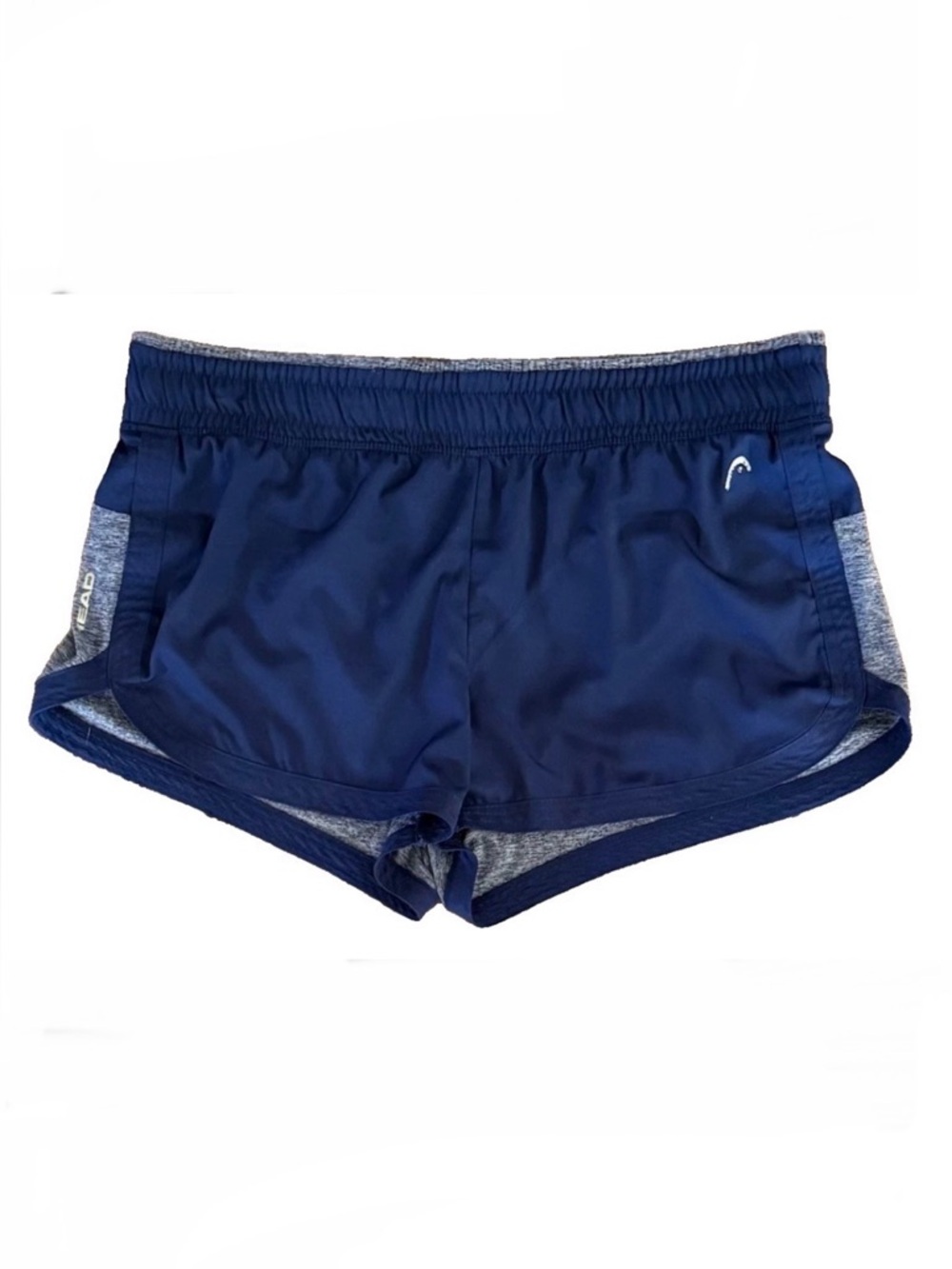 HEAD Women's Half Mile Athletic Shorts Blue Gray Running Gym Lined Athleisure